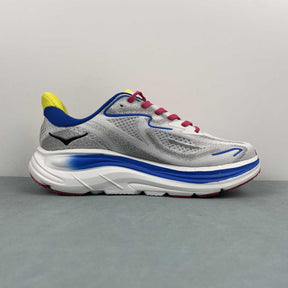 Hoka Clifton 10 (Cinza e Vermelho)