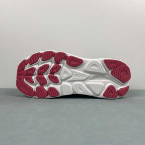 Hoka Clifton 10 (Cinza e Vermelho)