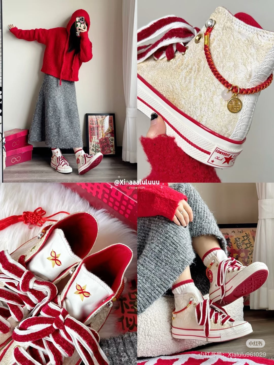 All Star BX ZY (Branco e Vermelho)